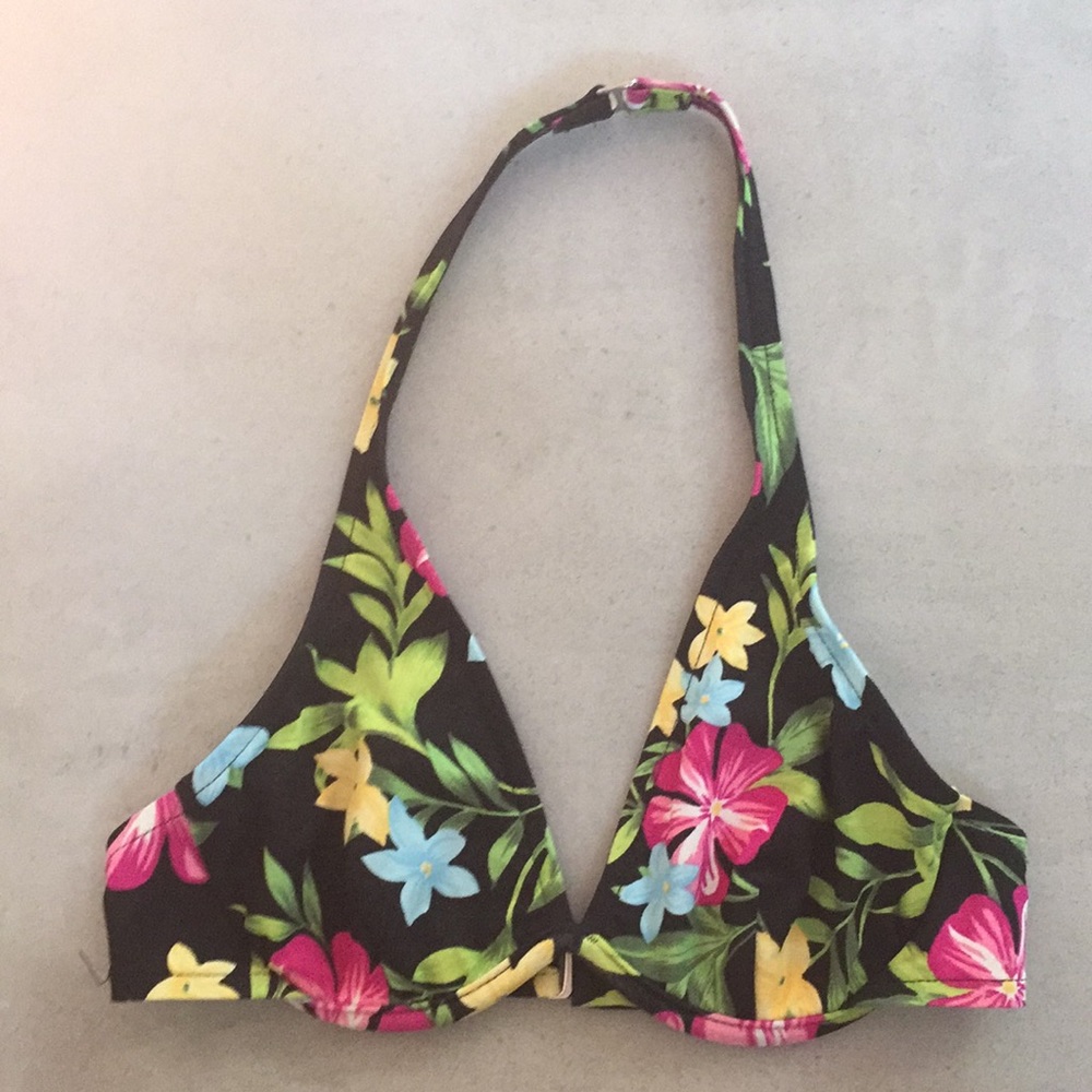 Jantzen floral bikini top. Size M